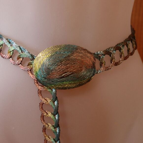 Beautiful Unique Handmade Mermaidcore Pastel Rainbow Belt OS Adjustable main image 14